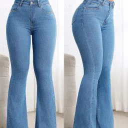 kotty Women Boot-Leg High Rise Blue Jeans-picture-14