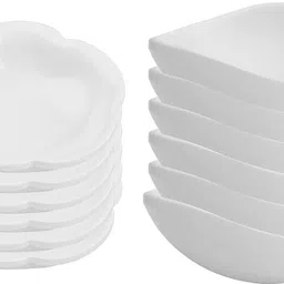 neena crockeries Plastic Sauce Bowl Acrylic PVC Free Unbreakable Food Grade Flower Dip and Oval Bowl-picture-37