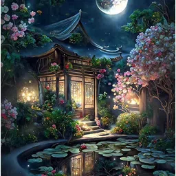 trexee 5D DIY Diamond Painting Kits for Adults Kids-Moon Night Paint by number Canvas 16 inch x 12 inch Painting-picture-15