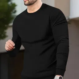 blive Men Night Suit Set Black, Grey Solid image 4