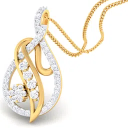 avsar AVP902YB 14kt Cubic Zirconia Yellow Gold Pendant image 3