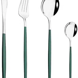 tomatus Stainless Steel Cutlery Set, 4 Pieces,Table Dinner Spoon with Colorful Handel Stainless Steel Cutlery Set-picture-16