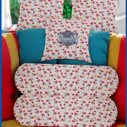 urmila creation Microfibre Bolster Pack of 5 Floral 2 Bolster 3 Cushion-picture-15