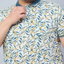 austivo Men Printed Polo Neck Cotton Blend Multicolor T-Shirt image 5