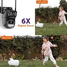 Okxmz HomeGuard CCTV HD WiFi Wireless Camera 360° PTZ Night Vision TwoWay Audio Security Camera image 3