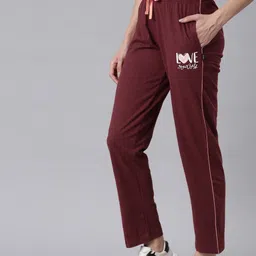 dixcy slimz Women Printed Maroon Track Pants image 3