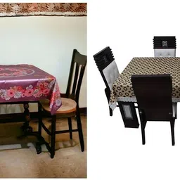 Polyester 6 Seater Floral Table Cover-image-27