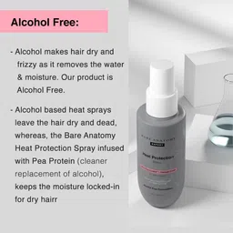 bare anatomy Heat Protection Spray | Controls Frizz | Strengthens Hair & Enhances Shine, Hair Styler image 4