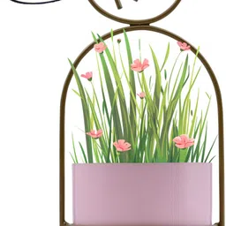 gurunanak Metallic Unbreakable Single Decorative Stand with 1 Pot Garden Gnome-picture-16