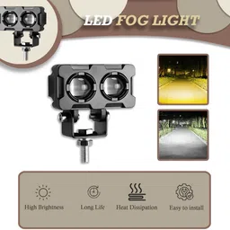 showride Double Lens Dual Tone Fog Light with Smart LED Fog Lamp Motorbike LED (12 V, 40 W)-picture-42