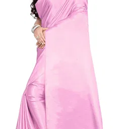 pcdesigner Solid/Plain Bollywood Satin Saree image 3