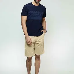 indian terrain Solid Men Brown Chino Shorts image 5