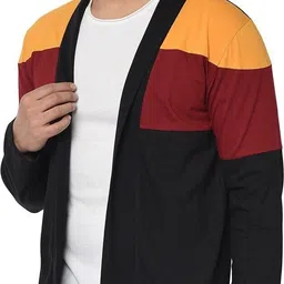 glito Men Asymmetric Full Sleeve Multicolor Shrug image 4