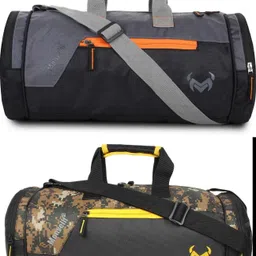 monvelli 20 L Gym Duffel Bag - GYM DUFFLE BAG FOR INDOOR OUTDOOR SPORTS - Grey, Black, Yellow-picture-21