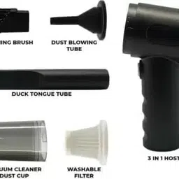 rinmay 3 IN 1 Car Vaccume Cleaner with Blower USB Rechargeable Wireless Handheld Car Vacuum Cleaner Traveling, Camping Reusable,Portable,Rechargeable Vehicle Interior Cleaner image 2