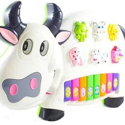 toyvala Cow Musical Piano with 3 Modes Animal Sounds, Flashing Lights image 3