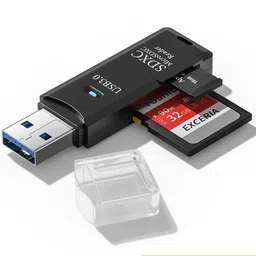 gustave USB 30 Dual Card Reader for SD and TF Cards High Speed Data Sync Card Reader-image-46