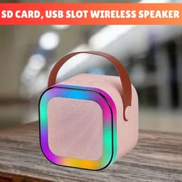GUGGU W12 (PORTABLE WIRELESS BLUETOOTH SPEAKER) Dynamic Thunder Sound & RGB LightI114 10 W Bluetooth Laptop/Desktop Speaker-image-75