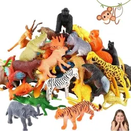 khatushyam Jungle animal 12 piss set multicolour toys Rattle image 1