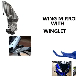acube mart 2pc wing mirror aero H2, 1 R15 WINGLET BLUE Combo-picture-17