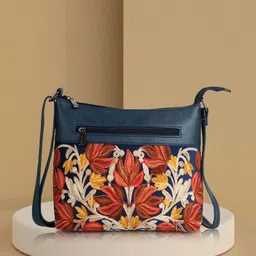 Blue Women Sling Bag Stylish Embroided Shoulder Crossbody Women Sling Bag-image-8