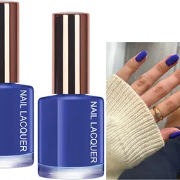 adjd Combo Shine & Breathable Nail Polish, Quick Dry Dark blue Dark blue-picture-10