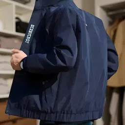 houseofcommon Men Solid Bomber Jacket image 2