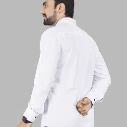 refresh Men Slim Fit Solid Spread Collar Formal Shirt image 2