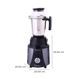 WONDERCHEF Galaxy 750 Watt 4 Jars Mixer Grinder (Powerful Copper Motor, Black and Grey) image 3