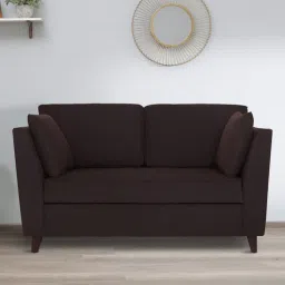 woodsworth from pepperfry Miranda Chenille Fabric 2 Seater Sofa In Chestnut Brown Colour-picture-28