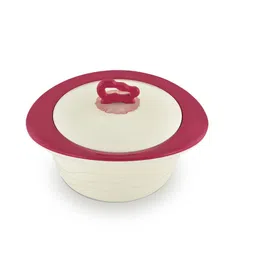 trueware Zinna Red Plastic & Steel Thermoware 1500ML Casserole image 2