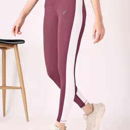 Women Colorblock Pink Track Pants-image-26