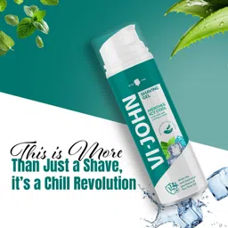 vi-john Menthol Icy Cool Shave Gel with Mint & Cooling Crystals - Refreshing & Smooth image 5