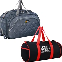k.s enterprises 40 L Gym Duffel Bag - Combo Of 2 Pcs Duffel Bag And Gym Bag With Large Capacity Spots Bag - Grey-picture-42