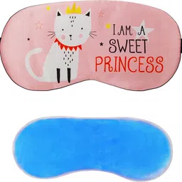 jenna Sleeping Eye Shade Mask Cover for Insomnia, Meditation, Puffy Eyes and Dark Circles Silk Princess Pink With Gel-picture-15