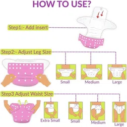 z-zippyque.store Adjustable Quick Dry Washable Reusable Cloth Nappy For New Borns (0-36 Months) image 3