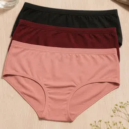 fiveflag Pack of 3 Women Hipster Multicolor Panty-picture-11