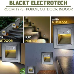 Blackt Electrotech BT81WP 3Watt Motion Detecting Sensor LED Wall Indoor Conceal Light | Foot Light Motion Sensor Light image 5