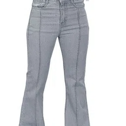 zandzently Women Boot-Leg High Rise Grey Jeans-picture-10