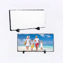 rn collections Customized Stone Photo Frame Rectangle Shape Pack of 1 (21*12cm) 9 inch stone image 3