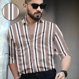 aditi Men Regular Fit Solid Slim Collar Party Shirt image 2