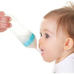 anzal Baby Feeder Bottle With Dispensing Spoon - 90 ml- Silicone image 3