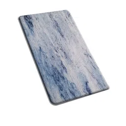 luxe home international Blue Geometric Microfibre 30x18 Inches Anti Skid Door Mat image 3