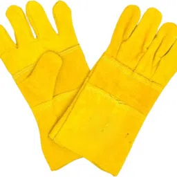 donizard Welding Gloves Heat Fire Resistant Mitts for Oven Fireplace Animal Handling Leather Safety Gloves image 1