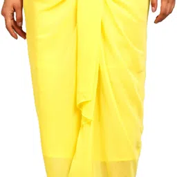 dwears Women Embroidered Asymetric Yellow Skirt-picture-24