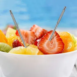 sk saless Tooth Cleaning Kit Portable Metal Toothpicks Reusable Stainless Steel Holder image 4