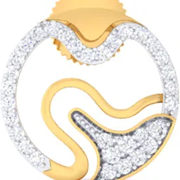 avsar AVE697YB Yellow Gold 14kt Cubic Zirconia Stud Earring image 2