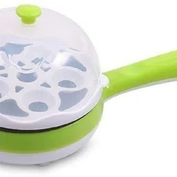 spella Electric Non stick Frying Pan with Steam Egg Boiler-37 Non-Stick Egg_FryPan Boiled Eggs_Steaming Boiling Roasting-37 Egg Cooker image 2