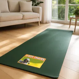 gunshika Premium Non-Slip Yoga Mat for Home & Gym | Thick, Durable Dark Green 4 mm Yoga Mat image 3