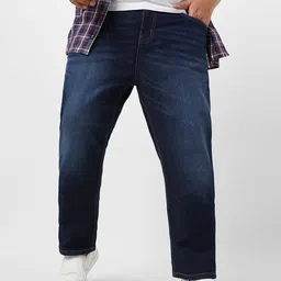 urbano plus Men Regular Mid Rise Dark Blue Jeans image 2
